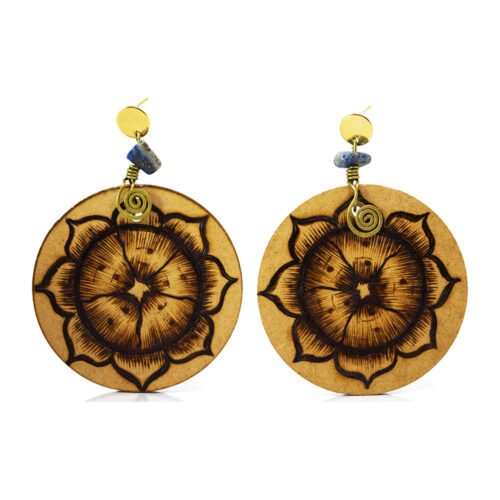 01 Aretes-Broquel Pirograbado