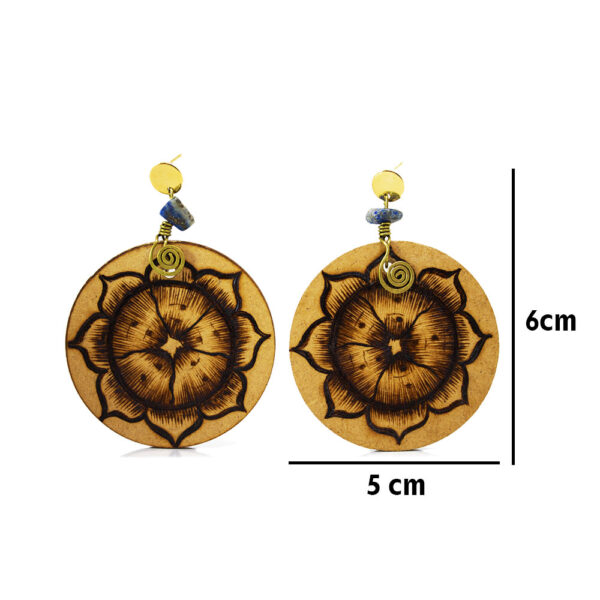 02 Aretes-Broquel Pirograbado