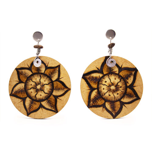 08 Aretes-Broquel Pirograbado