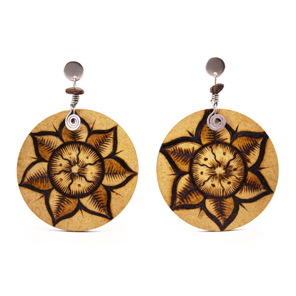 08 Aretes-Broquel Pirograbado