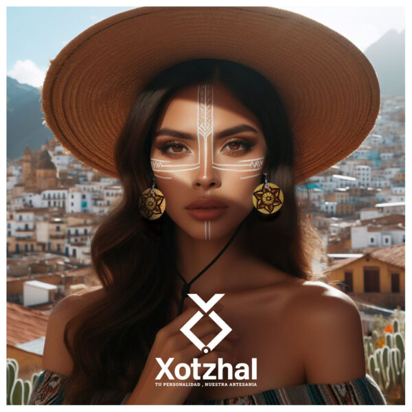 12.2 Aretes-Broquel Pirograbado