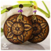 17 Aretes-Broquel Pirograbado
