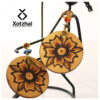 22 Aretes-Broquel Pirograbado