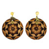 24 Aretes-Broquel Pirograbado