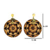 25 Aretes-Broquel Pirograbado