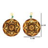 35 Aretes-Broquel Pirograbado