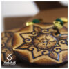36 Aretes-Broquel Pirograbado
