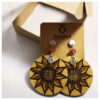 42 Aretes-Broquel Pirograbado