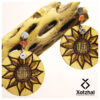43 Aretes-Broquel Pirograbado