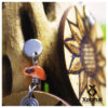 44 Aretes-Broquel Pirograbado