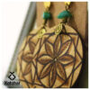 50 Aretes-Broquel Pirograbado