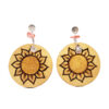 58 Aretes-Broquel Pirograbado