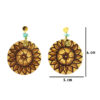 65 Aretes-Broquel Pirograbado