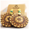 66 Aretes-Broquel Pirograbado