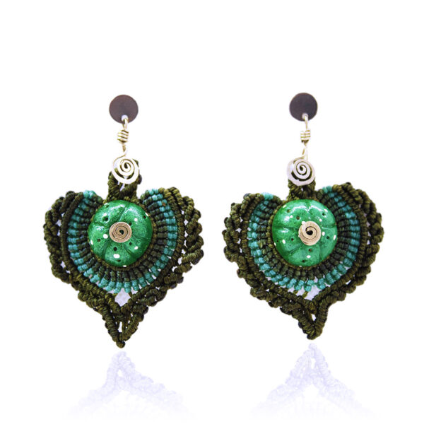 1 Aretes-Broquel Macramé