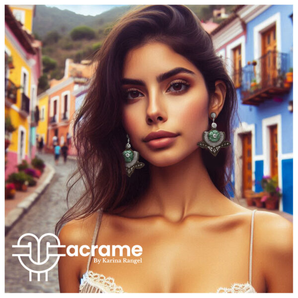 11 Aretes-Broquel Macrame