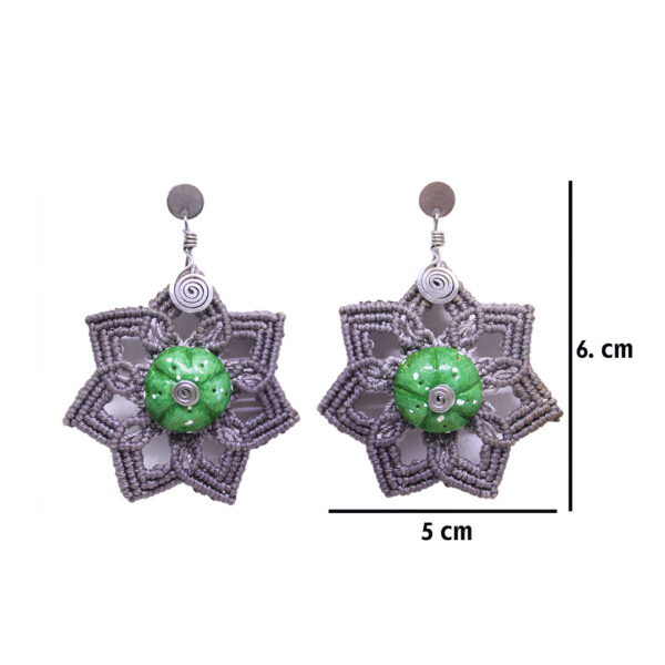 13 Aretes-Broquel Macrame