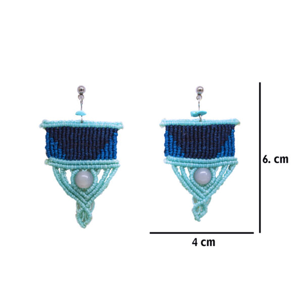 22 Aretes-Broquel Macrame