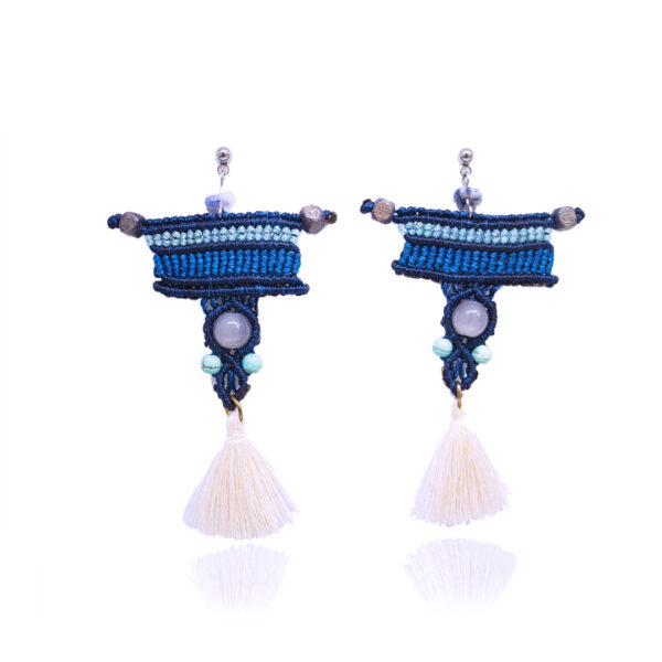 27 Aretes-Broquel Macrame