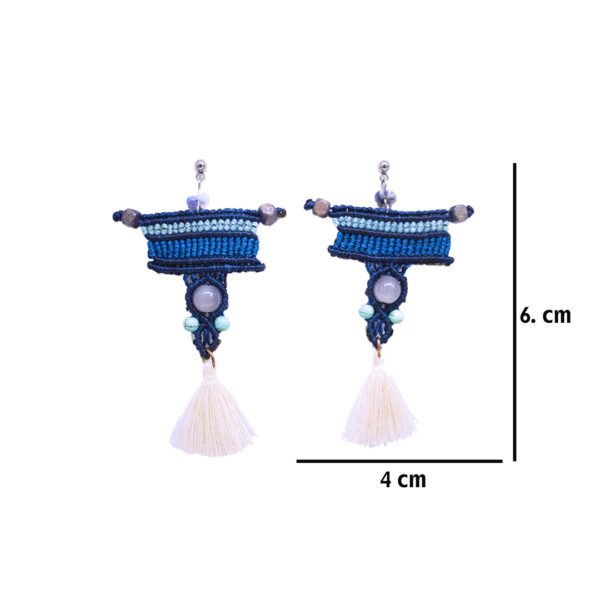 28 Aretes-Broquel Macrame