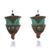 37 Aretes-Broquel Macrame