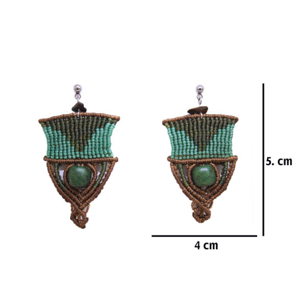 38 Aretes-Broquel Macrame
