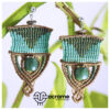 40 Aretes-Broquel Macrame