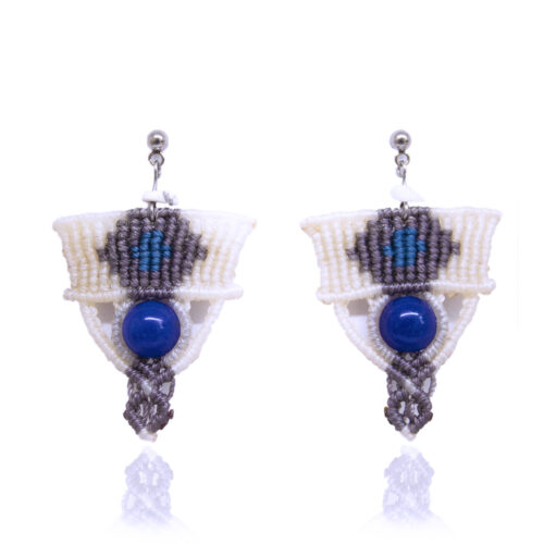 49 Aretes-Broquel Macrame