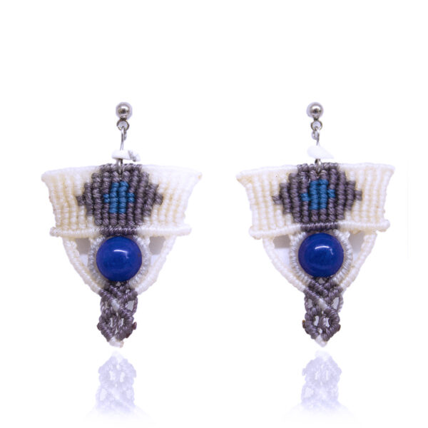49 Aretes-Broquel Macrame