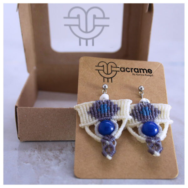51 Aretes-Broquel Macrame