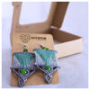 57 Aretes-Broquel Macrame