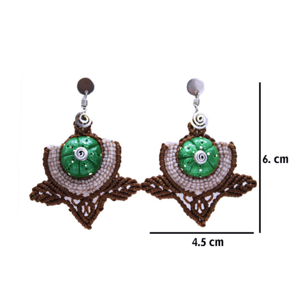 7 Aretes-Broquel Macrame