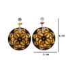 71 Aretes-Broquel Pirograbado