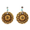 76 Aretes-Broquel Pirograbado