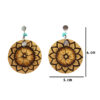77 Aretes-Broquel Pirograbado