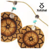 79 Aretes-Broquel Pirograbado