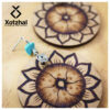 80 Aretes-Broquel Pirograbado