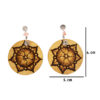 83 Aretes-Broquel Pirograbado