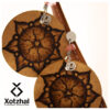 85 Aretes-Broquel Pirograbado