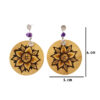88 Aretes-Broquel Pirograbado
