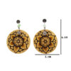 93 Aretes-Broquel Pirograbado